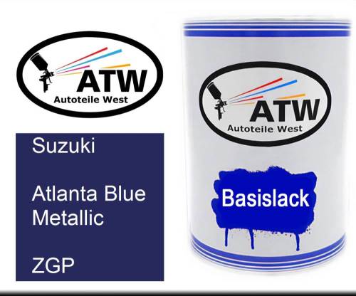 Suzuki, Atlanta Blue Metallic, ZGP: 500ml Lackdose, von ATW Autoteile West.